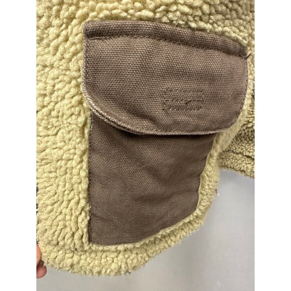 Vintage Dri Duck Roper Brown Canvas Sherpa Lined Coat Women’s Size Large - Picture 14 of 16